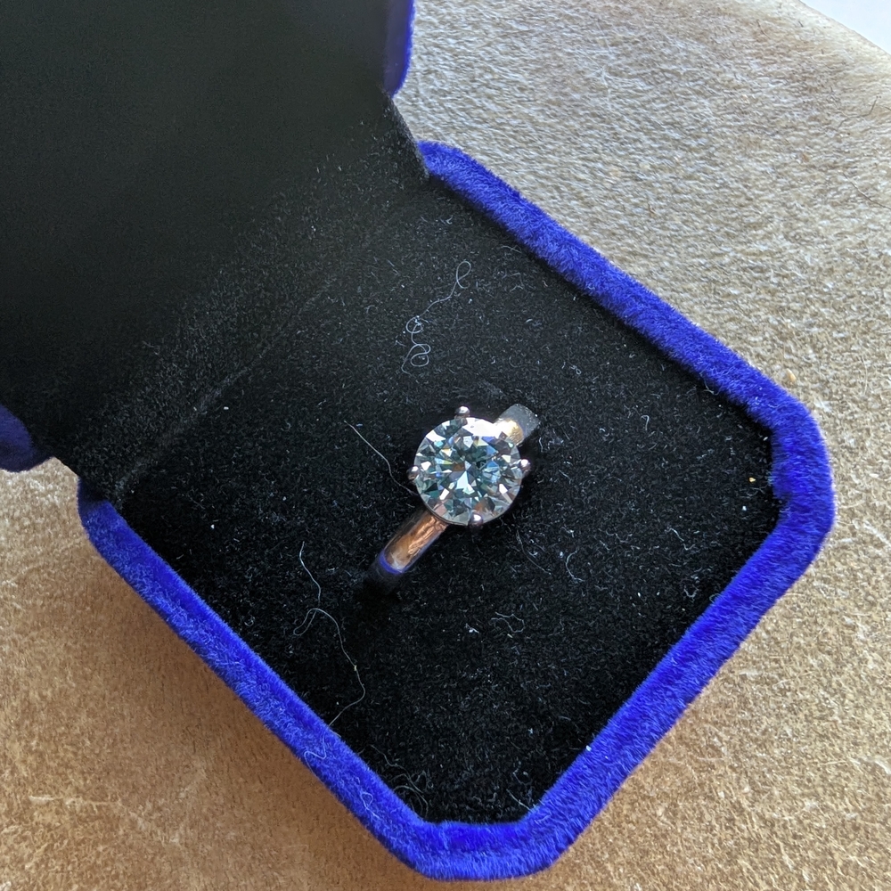 Elegant Silver Ring with Blue Gemstone